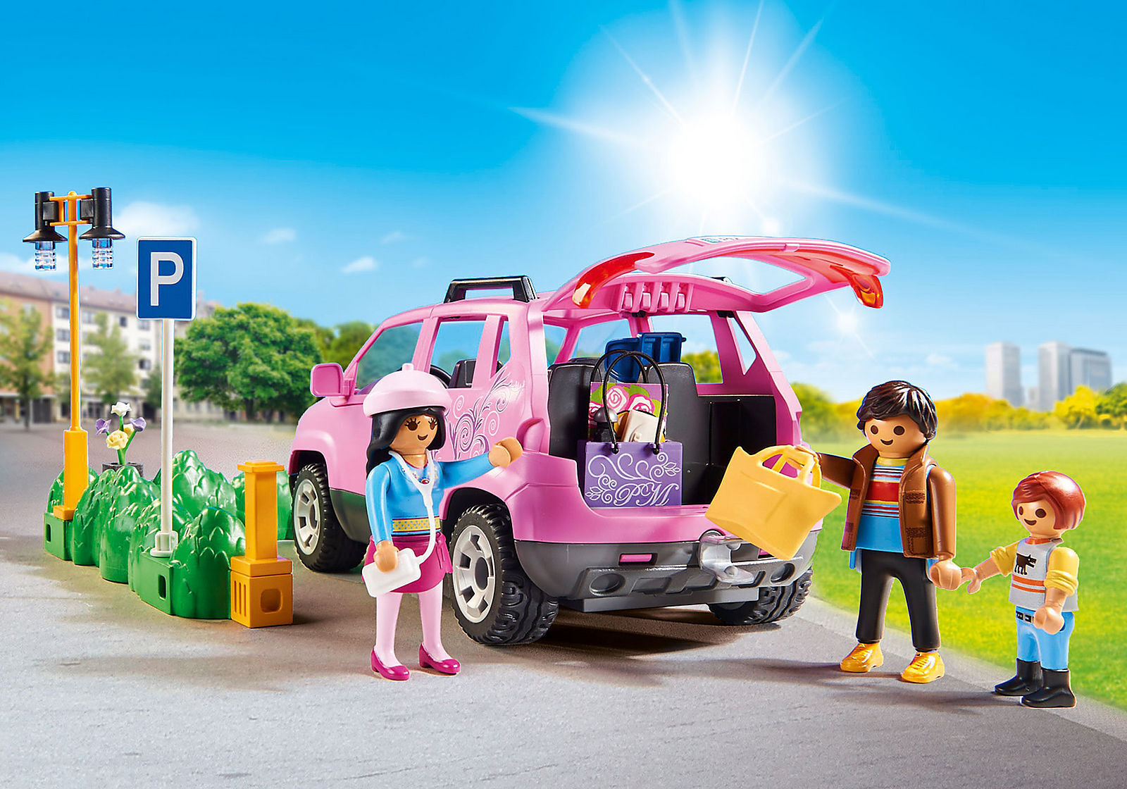 Buy Playmobil Family Car with Parking Space 9404
