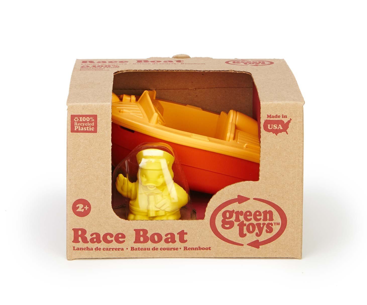 Buy Green Toys - Race Boat - Orange