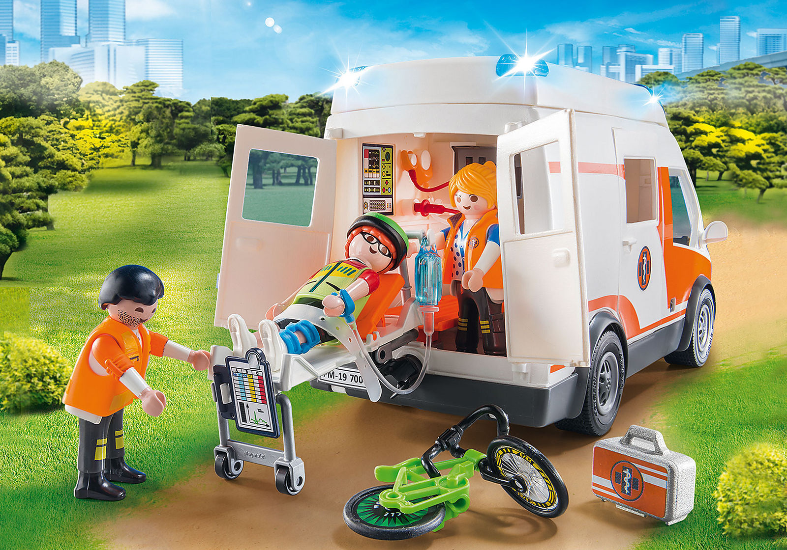 Buy Playmobil Ambulance with Flashing Lights 70049