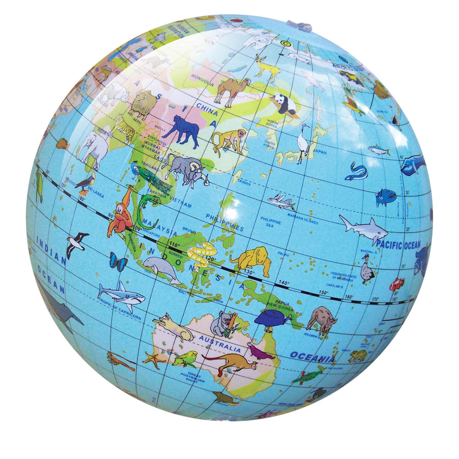 Buy Tiger Tribe Inflatable World Globe Animals