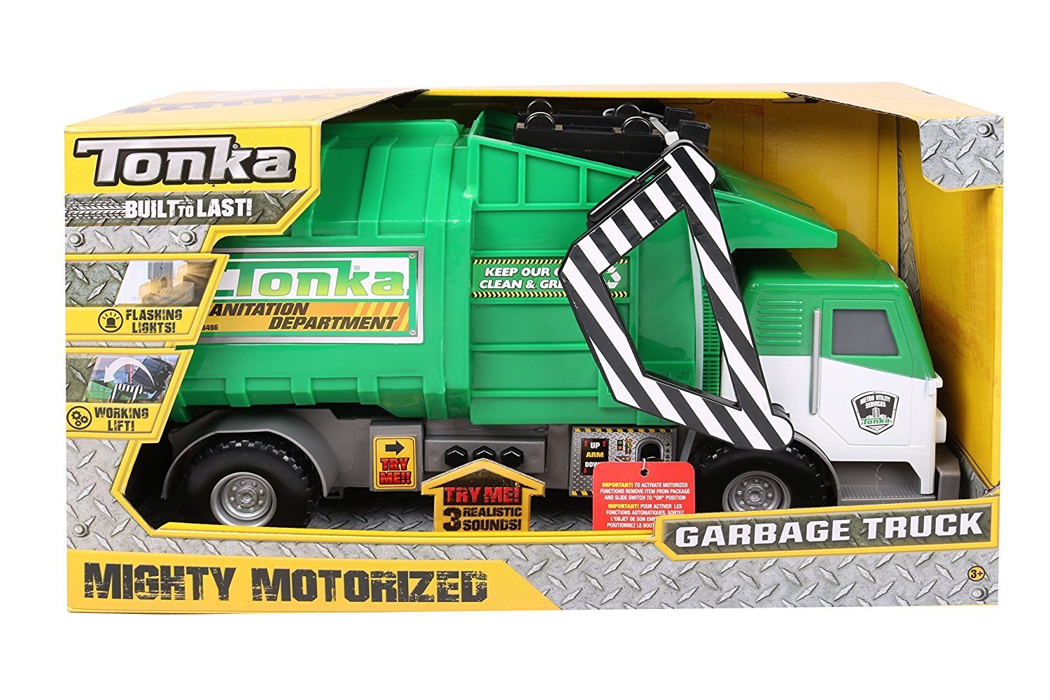 motorized garbage truck