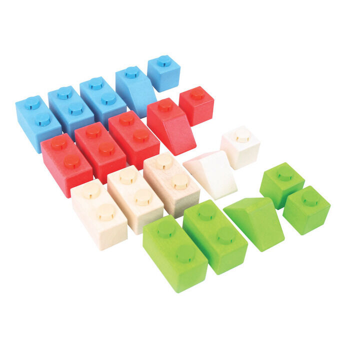 Buy Bigjigs Click Blocks Primary Basic 20pcs