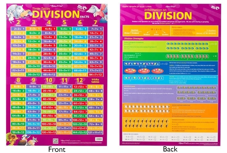 buy gillian miles times tables division facts chart division tables chart