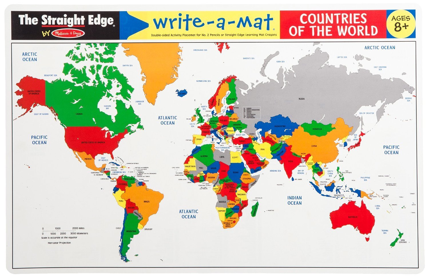 Buy Melissa & Doug Countries Of The World Write A Mat