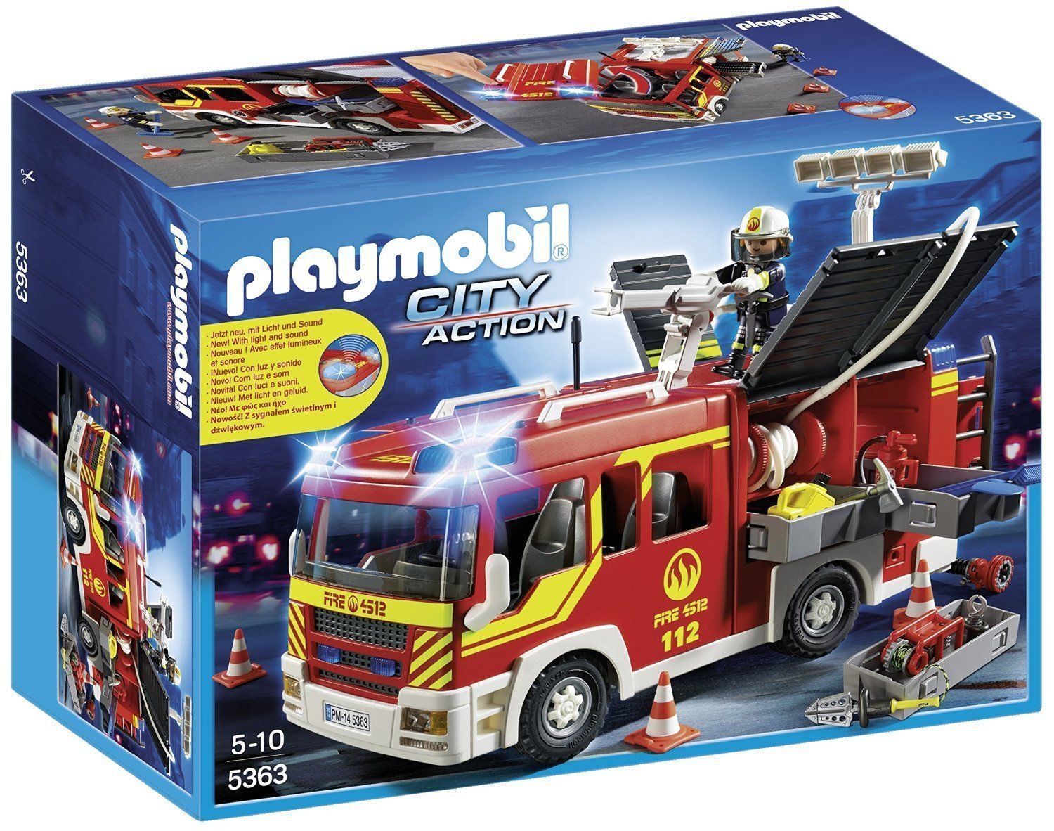 Buy Playmobil Fire Engine with Lights and Sound 5363