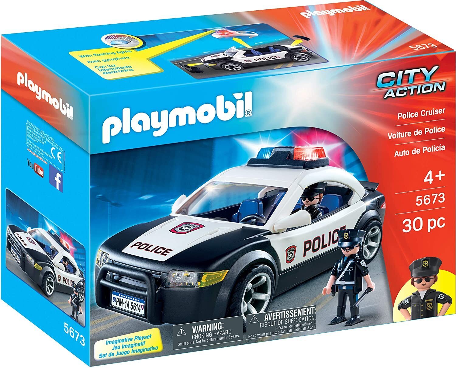 Voiture de policiers avec gyrophare Playmobil City Action 6920