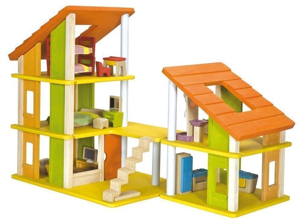 Buy PlanToys - Chalet Dollhouse with Furniture