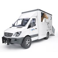 Bruder - MB Sprinter Animal Transporter with Horse 02533