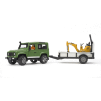 Bruder - Land Rover Defender with Trailer & JCB Excavator 02593