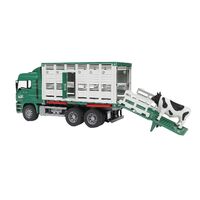 Bruder - MAN Rear Loading Cattle Truck with Cow 02749