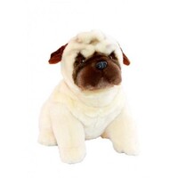 Bocchetta - Carlotta Fawn Pug Sitting Plush Toy 27cm