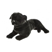 Bocchetta - Bandit Black Pug Lying Plush Toy 44cm