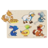 GOKI - Mother and Baby Background Puzzle 6pc