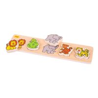 Bigjigs - Chunky Lift and Match Puzzle - Safari 5pc