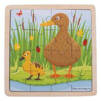 Bigjigs - Duck & Duckling Puzzle 16pc