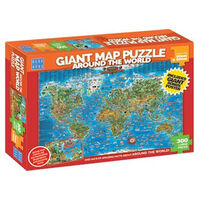 Blue Opal - Giant Around the World Map Puzzle 300pc