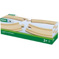 BRIO - Large Curved Tracks (4 pieces)