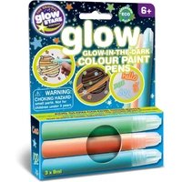 Brainstorm - Glow-In-the-Dark Colour Paint Pens (3 pack)