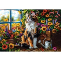 Castorland - Blooming Cat Meditation Puzzle 1000pc