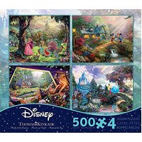 Ceaco - Kinkade Disney 4-in-1 Puzzle 500pc