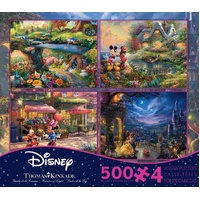 Ceaco - Thomas Kinkade Disney Dreams Collection 4-in-1 Puzzles 500pc