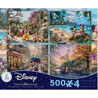 Ceaco - Thomas Kinkade - Disney Dreams - 4-in-1 Multipack Puzzles 500pc