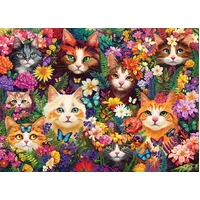 Cobble Hill - Blooming Whiskers Puzzle 1000pc