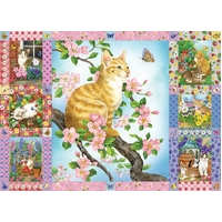 Cobble Hill - Blossom and Kittens Quilt Puzzle 1000pc