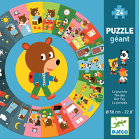 Djeco - The Day Giant Circle Puzzle 24pc