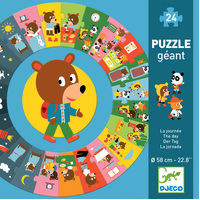 Djeco - The Day Giant Circle Puzzle 24pc