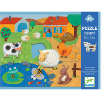Djeco - Tactile Farm Puzzle (20pc)