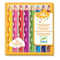 Djeco - 8 Colouring Pencils for Little Ones