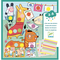 Djeco - Create With Coloured Dots Sticker Set