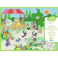 Djeco - Fanfare Reusable Puffy Stickers