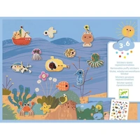 Djeco - Summertime Reuseable Puffy Stickers