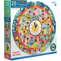 eeBoo - Around the Clock Giant Round Puzzle 25pc