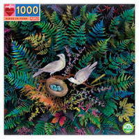 eeBoo - Birds in Fern Puzzle 1000pc