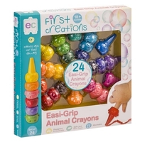 First Creations - Easi-Grip Animal Crayons (set of 24)
