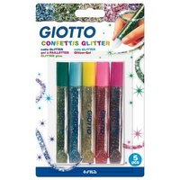 Giotto - Confetti Glitter Glue (5 pack)