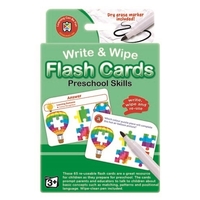 Learning Can Be Fun - Write & Wipe Flash Cards Preschool Skills with Marker