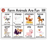 Learning Can Be Fun - Farm Animals are Fun Placemat
