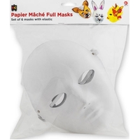 EC - Paper Mache Mask Full (6 pack)