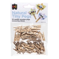 EC - Natural Tiny Pegs (50 pack)