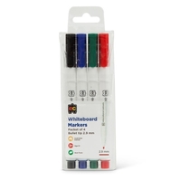 EC - Whiteboard Markers Thin (4 pack)