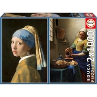 Educa - Vermeer Girl With Earring / Milkmai Puzzle 2x1000pc