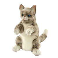 Hansa - Grey Cat Puppet 30cm