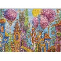 Heye - Charming Village, Pink Trees Puzzle 1000pc