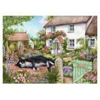 Holdson - Cottage Cats - The Gate Keeper Large Piece Puzzle 500pc