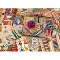 Holdson - Treats N Treasures Vintage Fabric & Notions Puzzle 1000pc
