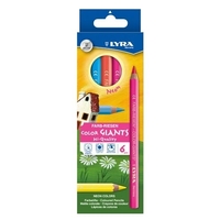 Lyra - Coloured Giants Neon Pencils (6 pack)